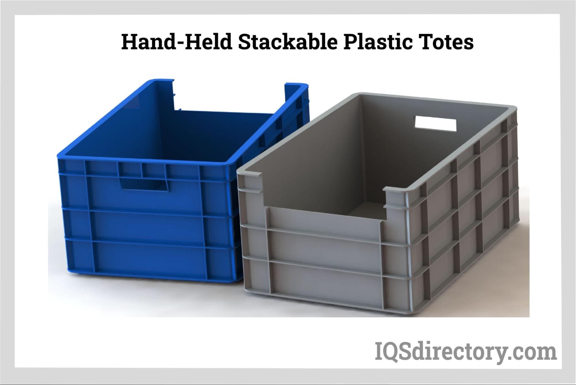Hand-held Stackable Plastic Totes